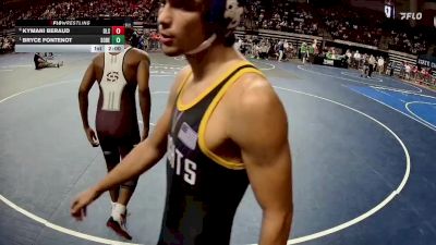 D 3 138 lbs Quarterfinal - Bryce Fontenot, South Beauregard vs Kymani Beraud, De La Salle