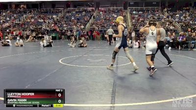 1A 138 lbs Cons. Semi - Lleyton Hooper, Robbinsville vs Gavin Mann, Bradford Preparatory School