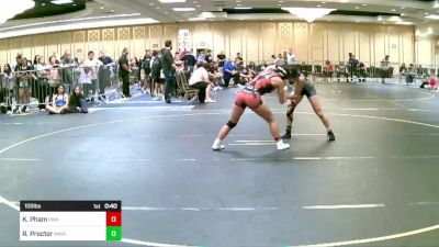 109 lbs Consi Of 8 #1 - Kiem-ai Pham, Paw vs Reika Proctor, Mira Mesa Wrestling