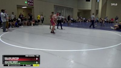 150 lbs Semifinal - Kolton West, Live Oak Wrestling Club vs Dillon Hinton, Vandalia High School