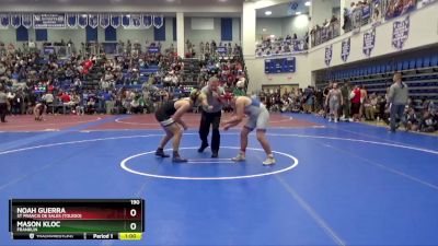 190 lbs Cons. Round 3 - Noah Guerra, St Francis De Sales (Toledo) vs Mason Kloc, Franklin