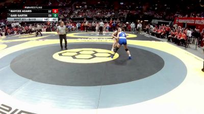 G-115 lbs Cons. Semi - Gabi Gartin, G-Chippewa vs Maycee Adams, G-Eaton