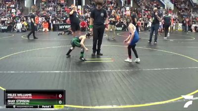 64 lbs Champ. Round 1 - Shay Stimson, Lapeer Lightning WC vs Miles Williams, Evart Youth Wrestling