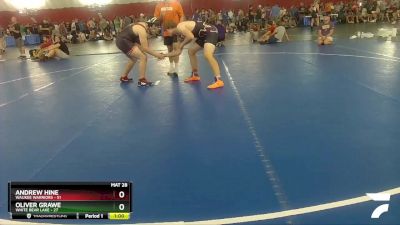 210-218 lbs Round 2 - Andrew Hine, Waukee Warriors vs Oliver Grawe, White Bear Lake