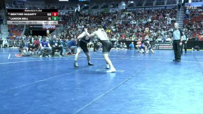 3A-175 lbs Champ. Round 2 - Landon Bell, Iowa City, Liberty vs Mekyver Hagarty, Waverly-Shell Rock