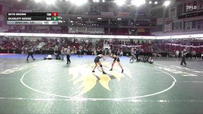 135 lbs Cons. Round 3 - Scarlett Dodge, Borah vs Skye Brown, Timberline