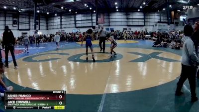 70 lbs Round 2 (6 Team) - Asher Franco, NORTH CAROLINA WRESTLING FACTORY vs Jace Conwell, GREAT NECK WRESTLING CLUB - GREEN