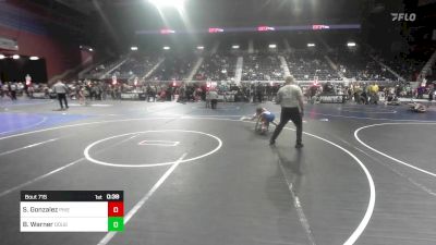 86 lbs Consi Of 8 #1 - Sonny Gonzalez, Pikes Peak Warriors vs Bridger Warner, Douglas WC