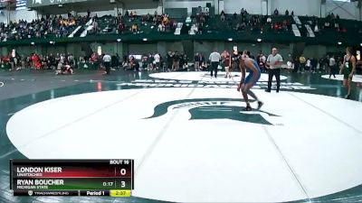 174 lbs Champ. Round 1 - Ryan Boucher, Michigan State vs London Kiser, Unattached