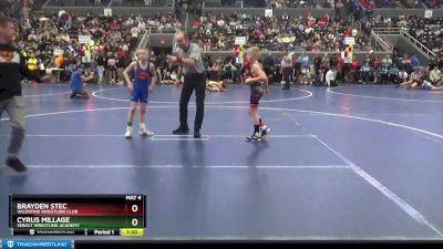 75 lbs Champ. Round 1 - Cyrus Millage, Sebolt Wrestling Academy vs Brayden Stec, Valentine Wrestling Club