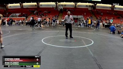 96 lbs Round 5 - Stephen Cheek, Elevate Wrestling Academy vs Rykr Plunket, Carrollton Warriors