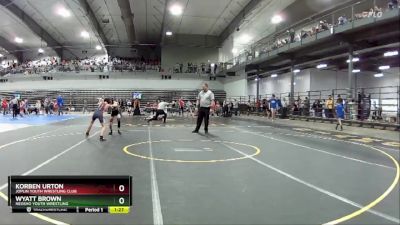 90 lbs Quarterfinal - Wyatt Brown, Neosho Youth Wrestling vs Korben Urton, Joplin Youth Wrestling Club