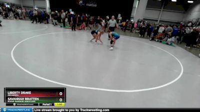 130 lbs Quarterfinal - Liberty Drake, Oklahoma vs Savannah Bratten, Rogue Warrior Wrestling