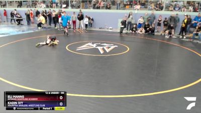 86 lbs Round 2 - Eli Manns, Interior Grappling Academy vs Kadin Ivy, Soldotna Whalers Wrestling Club