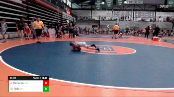 66-69 lbs Cons. Round 1 - Zachary Folk, Oregon vs Johnny Demonte, NWo Wrestling Club