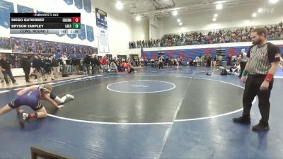132 lbs Cons. Round 2 - Diego Gutierrez, Columbia (Burbank) vs Bryson Tarpley, Lake City