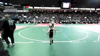 65 lbs Cons. Round 1 - Boone Reynolds, PWCA vs Archer Hale, EWO3