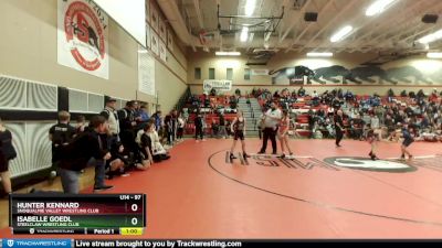 97 lbs Champ. Round 1 - Isabelle Goedl, Steelclaw Wrestling Club vs Hunter Kennard, Snoqualmie Valley Wrestling Club