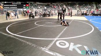49 lbs Quarterfinal - Mason Wakefield, Keystone Wrestling Club vs Samuel Lawrence, Team Tulsa Wrestling Club