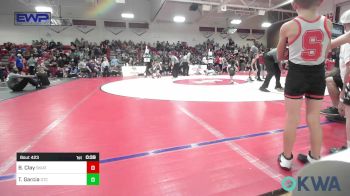 55 lbs Quarterfinal - Brooks Clay, Skiatook Youth Wrestling vs Thomas Garcia, Owasso Takedown Club