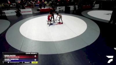 71 lbs Champ. Round 2 - Keeni Bates, Del Norte Wrestling Inc. vs Gagik Babayan, California