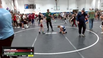 55 lbs Cons. Round 2 - Leanna Drook, Grizzlies Wrestling Club vs Oliver Smith, Carolina Reapers