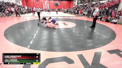 157 lbs Cons. Round 6 - Max Haskins, Rockton (HONONEGAH) vs Luke Grindstaff, Plainfield (NORTH)