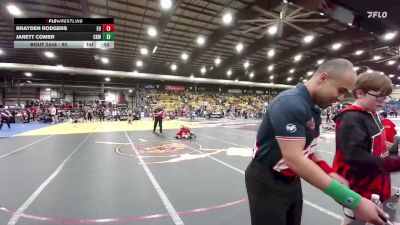 90 lbs Cons. Round 4 - Jarett Comer, Cobbler Kids Wrestling vs Brayden Rodgers, Eastside United