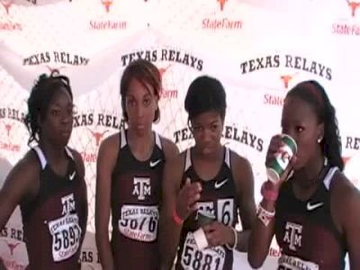 Texas A&M 4x1 champs 2010 Texas Relays