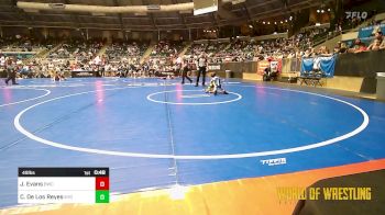 49 lbs Round Of 16 - James Evans, Bartlesville Wrestling Club vs Caleb De Los Reyes, Kansas Young Guns