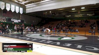 165 lbs Tate Geiser, Cleveland State vs Wesley Barnes, Clarion