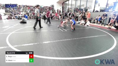 52 lbs Round Of 16 - Easton Rojo, Hennessey Takedown Club vs Benji West, Perry Wrestling Academy