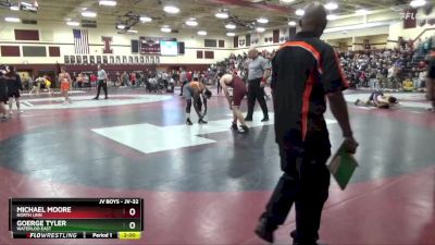 JV-32 lbs Quarterfinal - Goerge Tyler, Waterloo East vs Michael Moore, North Linn