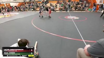 67 lbs Cons. Round 2 - Isaac Haddix, Thermopolis Wrestling Club vs Jacob Christofferson, Powell Wrestling Club