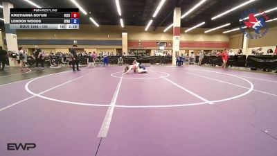 130 lbs Consi Of 8 #2 - Kristianna Boyum, ReZults Wrestling vs London Woods, Spartan Mat Club
