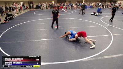 135 lbs Round 2 - Cody Vancura, Flat Earth Wrestling Club vs Mason Pflugshaupt, Coon Rapids Mat Bandits Wrestling Club