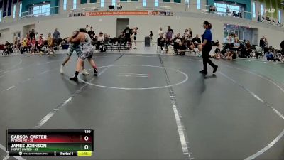 130 lbs Round 1 (6 Team) - James Johnson, Misfits United vs Carson Carter, Python Pit