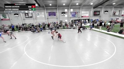 Junior Boys - 126 lbs Champ. Round 1 - Tristen Jackson, Rogers High School Wrestling vs Hayden Jimenez, California