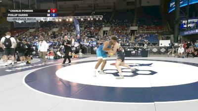 215 lbs 3rd Place Match - Charlie Powers, Alaska vs Phillip Harris, Minnesota
