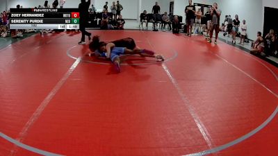 102 lbs Finals (8 Team) - Serenity Purdie, North Carolina Gold vs Zoey Hernandez, Women Of The Uprising