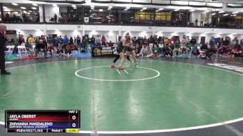 124 lbs Quarterfinal - Jayla Oberst, Albion vs Zhivanna Magdaleno, Northern Michigan University