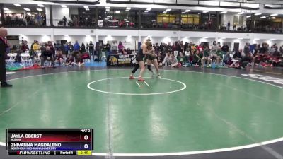 124 lbs Quarterfinal - Jayla Oberst, Albion vs Zhivanna Magdaleno, Northern Michigan University