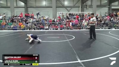 76 lbs Cons. Round 1 - Lincoln Klein, Wichita Wrestling Club vs Braxton Delzeit, Hays