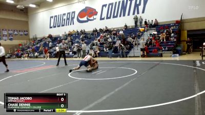 157 lbs Champ. Round 1 - Chase Dennis, Clackamas Community College vs Tomas Jacobo, Simpson (Calif.)