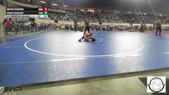 88 lbs Consi Of 16 #1 - Bryce Skidgel, Cowboy Wrestling Club vs Cruz Canales, Claremore Wrestling Club