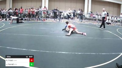 83 lbs Consi Of 16 #2 - Kellen Frost, Team Aggression vs JayT Farrell, SpringHill WC