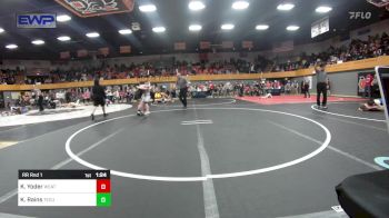 Rr Rnd 1 - Kade Yoder, Weatherford Youth Wrestling vs Kaleb Rains, Tecumseh Youth Wrestling