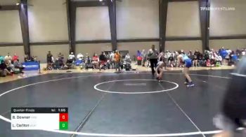 100 lbs Quarterfinal - Brek Downer, Hornets Wrestling Club vs Landon Carlton, Unattached