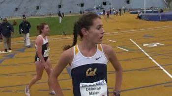 Deborah Maier, California, 1st place - women's 1500 and 3k at the 2010 Cal Stanford Big Meet