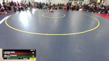 120 lbs Champ. Round 1 - Jayden Bird, Berthoud vs Bella Thomas, Mesa Ridge